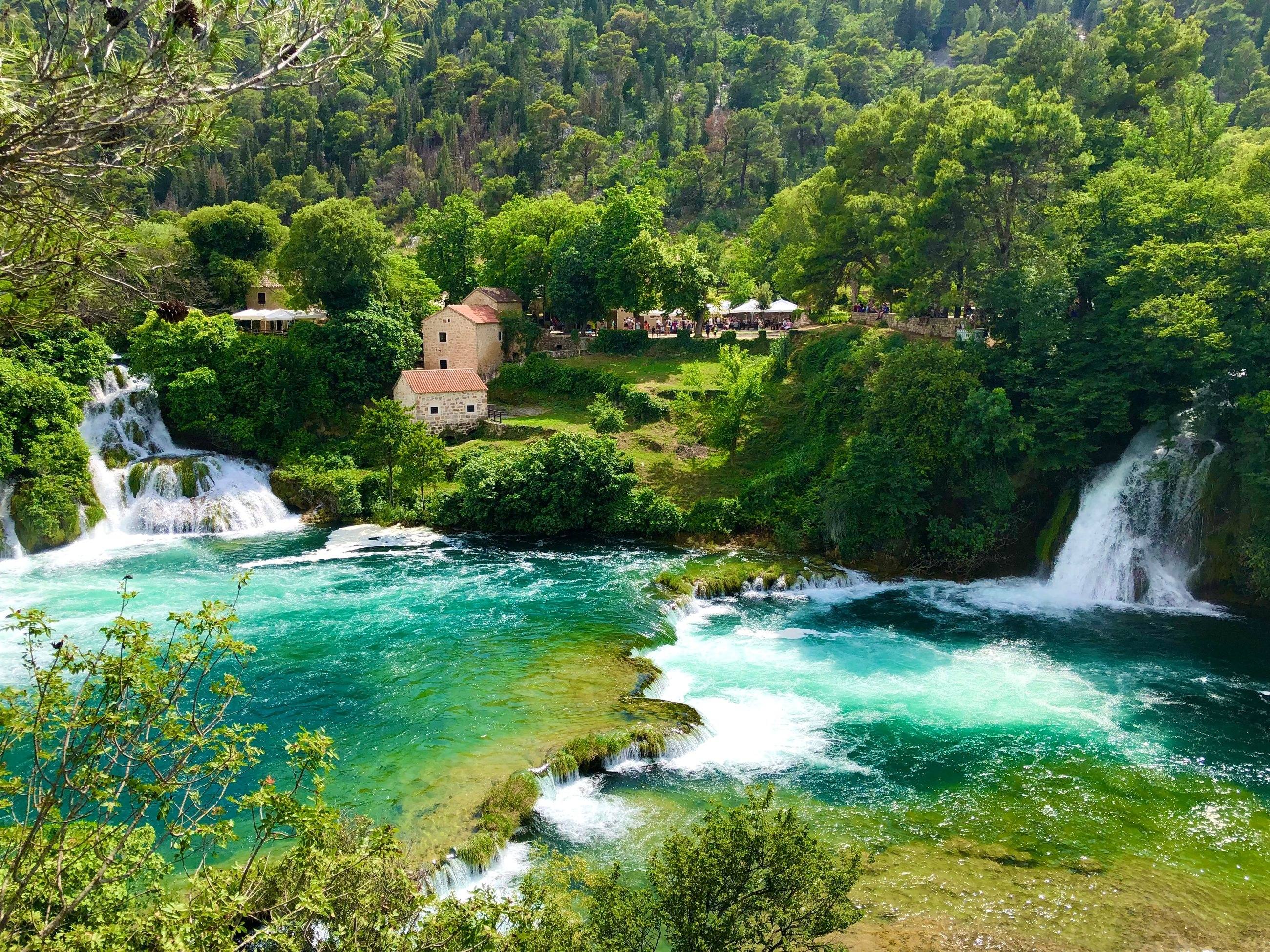 Waterfalls and pools in Krka National Park